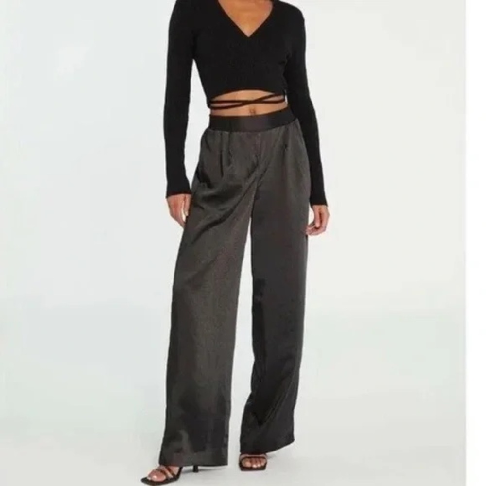 Sanctuary Margot Satin Pull-On Wide Legs Pants